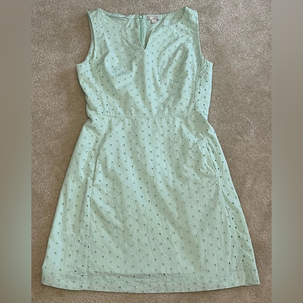 Gap Dress - Mint Green Eyelet Dress - Size 2 - Cute for Summer Wedding